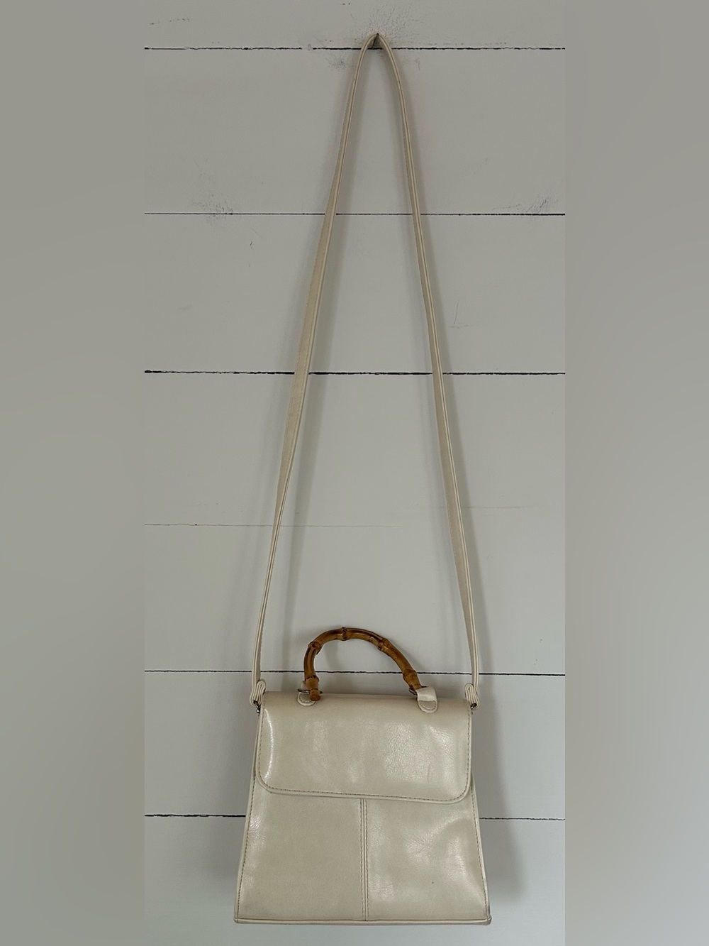 Accessory Works Cream Bag With Bamboo Handle and 44” Removable Strap - Picture 3 of 6